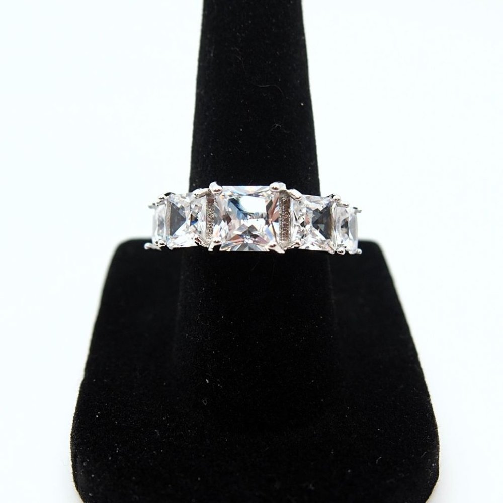 Incredible 5 Stone 6.00ctw Princess Cut Ring " Must See " - Picture 2 of 11